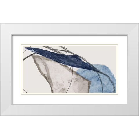 Flowing Togther  White Modern Wood Framed Art Print with Double Matting by PI Studio