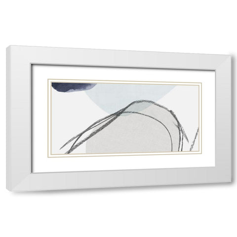 Scribbles I White Modern Wood Framed Art Print with Double Matting by PI Studio