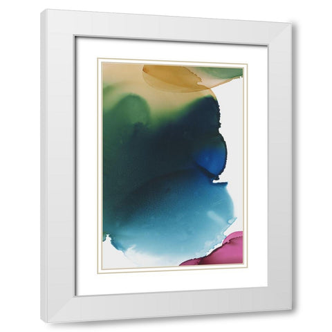 Rainbow Luster II  White Modern Wood Framed Art Print with Double Matting by PI Studio