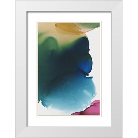 Rainbow Luster II  White Modern Wood Framed Art Print with Double Matting by PI Studio