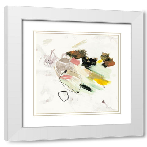 Mixing Palette  White Modern Wood Framed Art Print with Double Matting by PI Studio