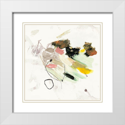 Mixing Palette  White Modern Wood Framed Art Print with Double Matting by PI Studio