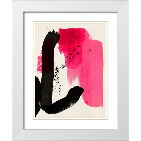 Bright Strokes I  White Modern Wood Framed Art Print with Double Matting by PI Studio