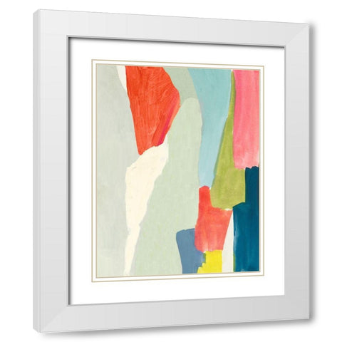Colour Arch I  White Modern Wood Framed Art Print with Double Matting by PI Studio
