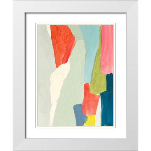 Colour Arch I  White Modern Wood Framed Art Print with Double Matting by PI Studio