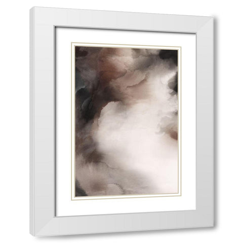 London Smoke  White Modern Wood Framed Art Print with Double Matting by PI Studio