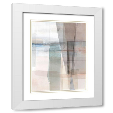 Soft Plaid I  White Modern Wood Framed Art Print with Double Matting by PI Studio