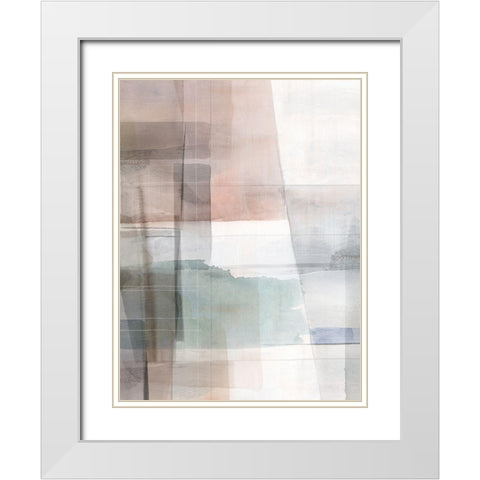 Soft Plaid II White Modern Wood Framed Art Print with Double Matting by PI Studio