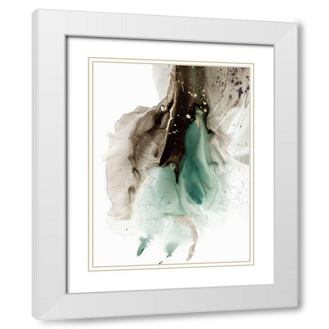 Green Flight I  White Modern Wood Framed Art Print with Double Matting by PI Studio