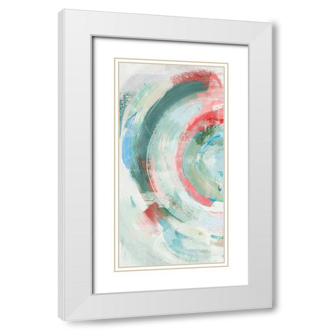 Pink Halo I  White Modern Wood Framed Art Print with Double Matting by PI Studio