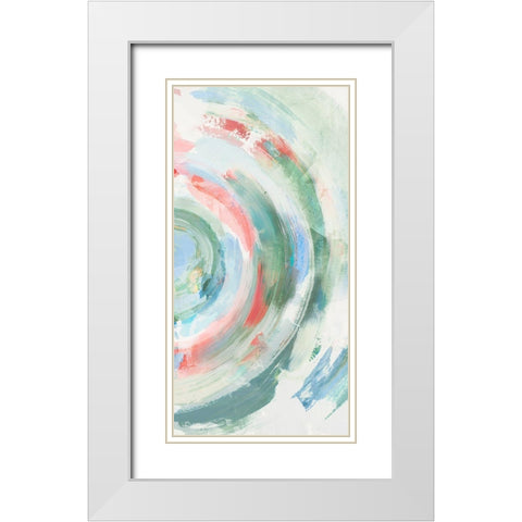 Pink Halo II  White Modern Wood Framed Art Print with Double Matting by PI Studio