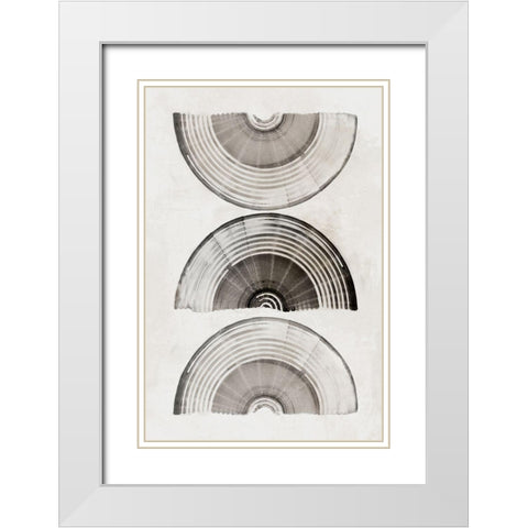 Sophisticatted Lines I  White Modern Wood Framed Art Print with Double Matting by PI Studio