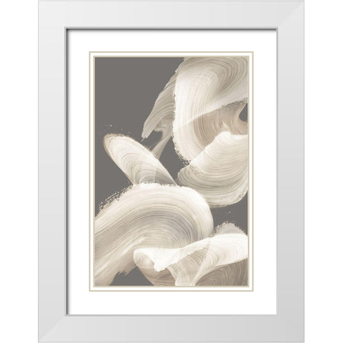 Evolution of White  White Modern Wood Framed Art Print with Double Matting by PI Studio