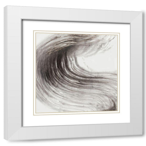 Gestural Swag  White Modern Wood Framed Art Print with Double Matting by PI Studio