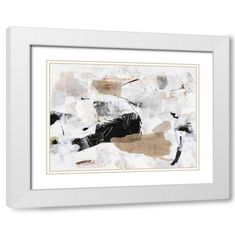 Sweet Whispers White Modern Wood Framed Art Print with Double Matting by PI Studio