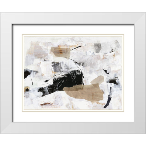 Sweet Whispers White Modern Wood Framed Art Print with Double Matting by PI Studio