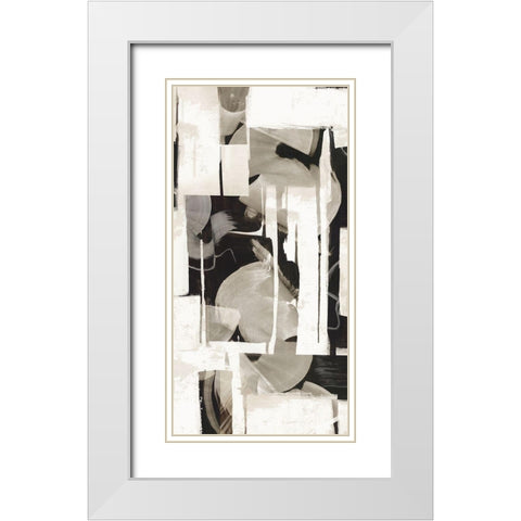 Puzzle Pieces II  White Modern Wood Framed Art Print with Double Matting by PI Studio