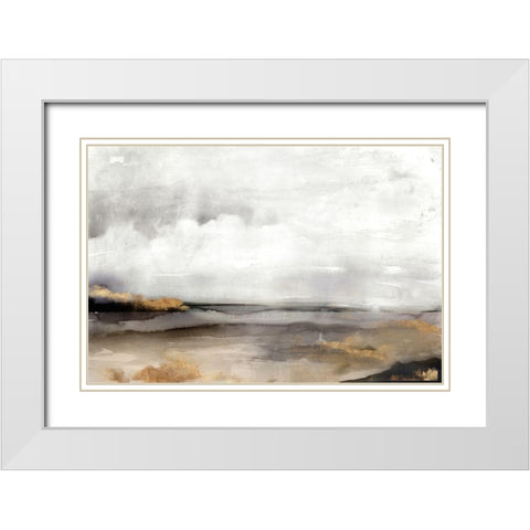 Break of Dawn  White Modern Wood Framed Art Print with Double Matting by PI Studio