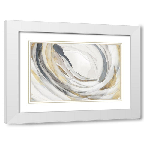 Ripped Paper  White Modern Wood Framed Art Print with Double Matting by PI Studio