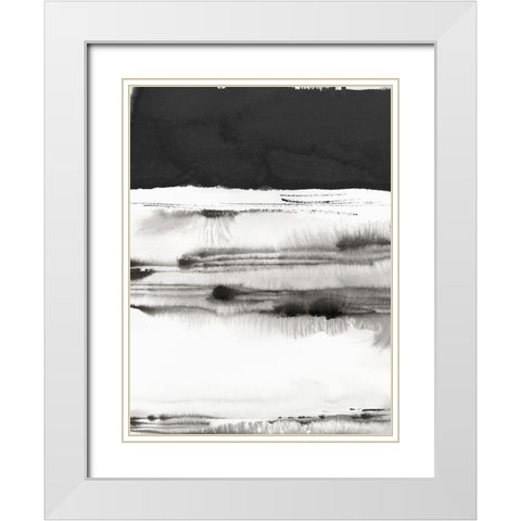 Rhythm of Sea I  White Modern Wood Framed Art Print with Double Matting by PI Studio