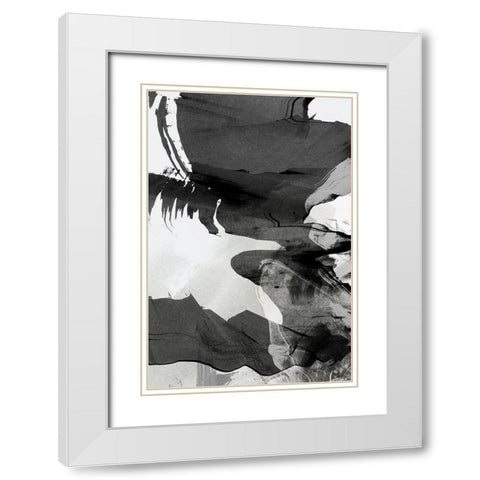 Warped II White Modern Wood Framed Art Print with Double Matting by PI Studio