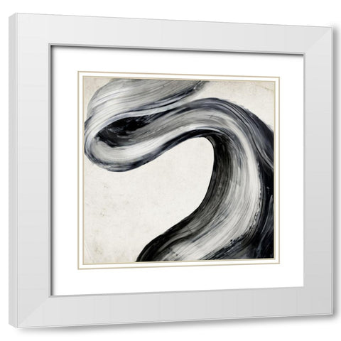 Ascend  White Modern Wood Framed Art Print with Double Matting by PI Studio