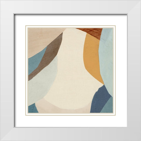 Puzzle Coutout I  White Modern Wood Framed Art Print with Double Matting by PI Studio