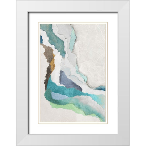 Ripple Flow II  White Modern Wood Framed Art Print with Double Matting by PI Studio