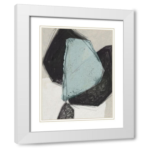 Simply Shapes II  White Modern Wood Framed Art Print with Double Matting by PI Studio