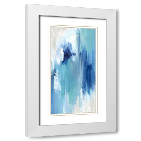 Window Through the Ocean I  White Modern Wood Framed Art Print with Double Matting by PI Studio