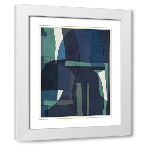 Night Barcelona II  White Modern Wood Framed Art Print with Double Matting by PI Studio