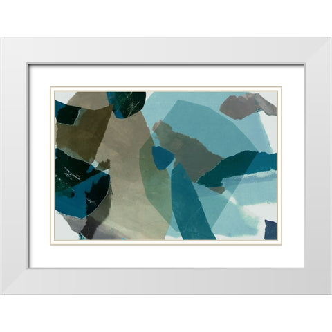 Delicate Paper  White Modern Wood Framed Art Print with Double Matting by PI Studio