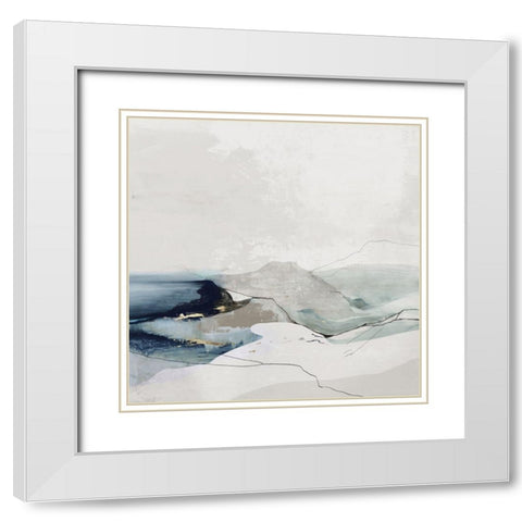 Delicate Dunes I  White Modern Wood Framed Art Print with Double Matting by PI Studio