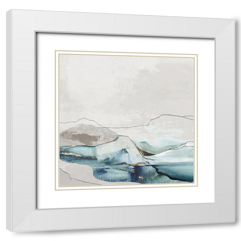 Delicate Dunes II  White Modern Wood Framed Art Print with Double Matting by PI Studio