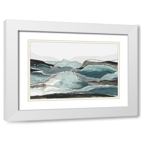 Nightfall Dunes  White Modern Wood Framed Art Print with Double Matting by PI Studio