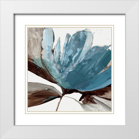 Grande Flower I  White Modern Wood Framed Art Print with Double Matting by PI Studio