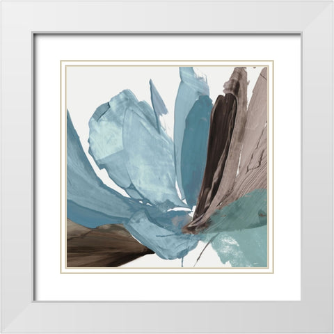 Grande Flower II  White Modern Wood Framed Art Print with Double Matting by PI Studio