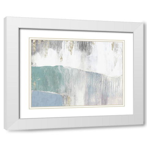 Mountain Ridge  White Modern Wood Framed Art Print with Double Matting by PI Studio