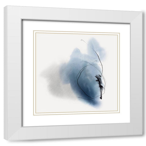 Blushing Air  White Modern Wood Framed Art Print with Double Matting by PI Studio