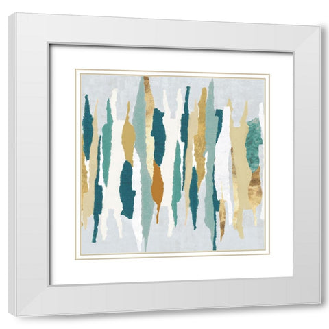 Paper Tears  White Modern Wood Framed Art Print with Double Matting by PI Studio