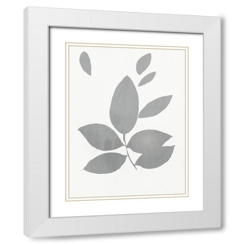 Grey Foliage  White Modern Wood Framed Art Print with Double Matting by PI Juvenile