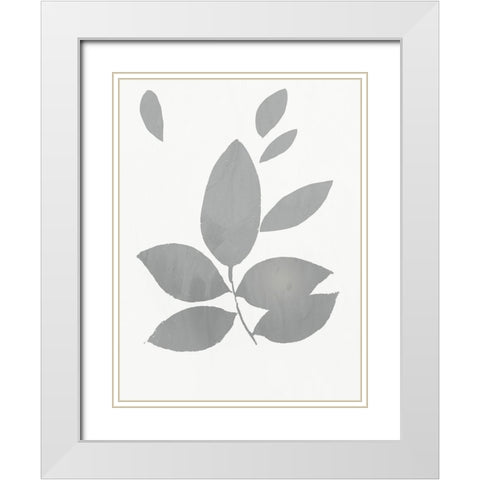 Grey Foliage  White Modern Wood Framed Art Print with Double Matting by PI Juvenile