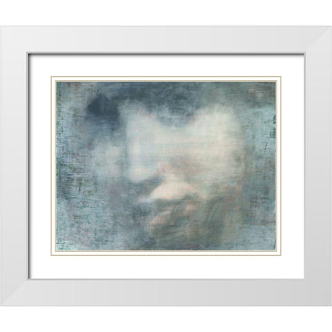Untitled I White Modern Wood Framed Art Print with Double Matting by Biernot, Tadeusz