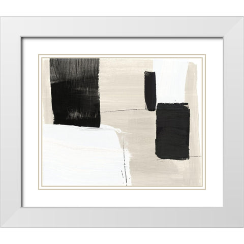 Checkmate I White Modern Wood Framed Art Print with Double Matting by PI StudioÂ 