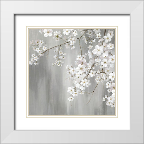 Magnolia Haven  White Modern Wood Framed Art Print with Double Matting by PI Studio