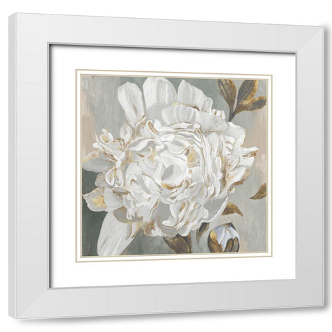 White Foliole White Modern Wood Framed Art Print with Double Matting by Duchesne, Penelope