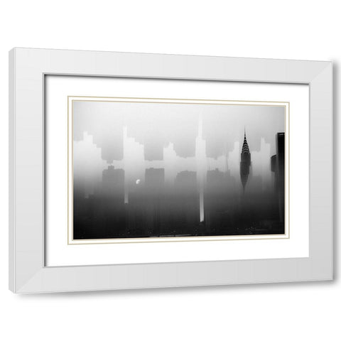 Happenstance White Modern Wood Framed Art Print with Double Matting by Provencio, Phil