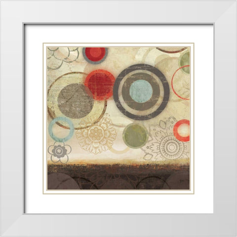 Colourful Elements I White Modern Wood Framed Art Print with Double Matting by Pearce, Allison