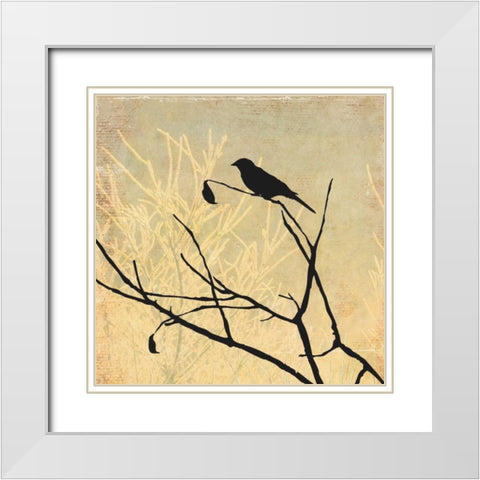 Perched White Modern Wood Framed Art Print with Double Matting by Pearce, Allison