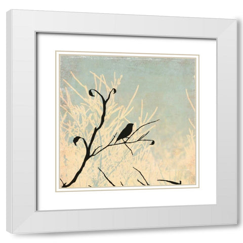 Sitting White Modern Wood Framed Art Print with Double Matting by Pearce, Allison